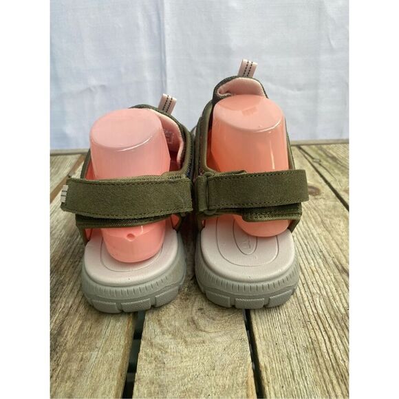 Lands’ End Wm’s Size 10D Floral Trail Sandals Olive Green Adjustable Hiking Shoe - Picture 5 of 9